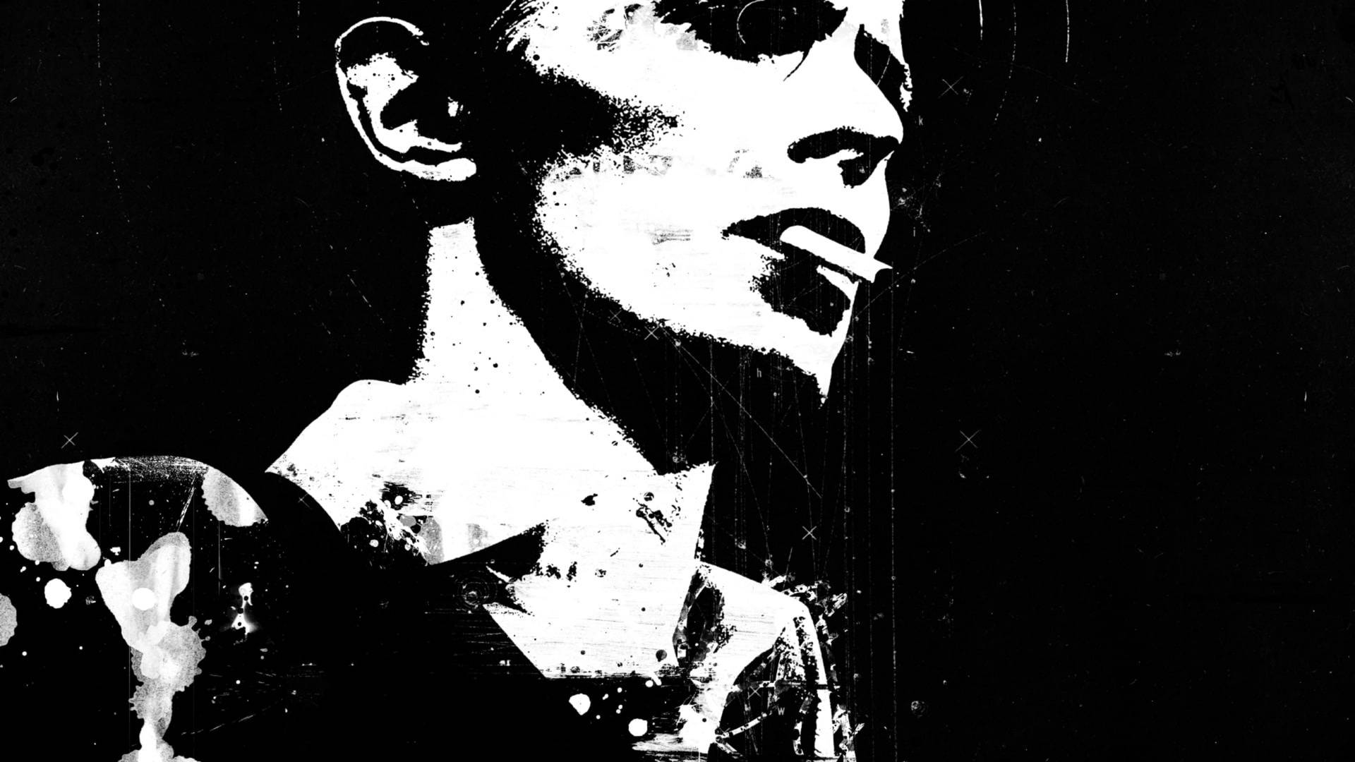 David Bowie Black And White Background