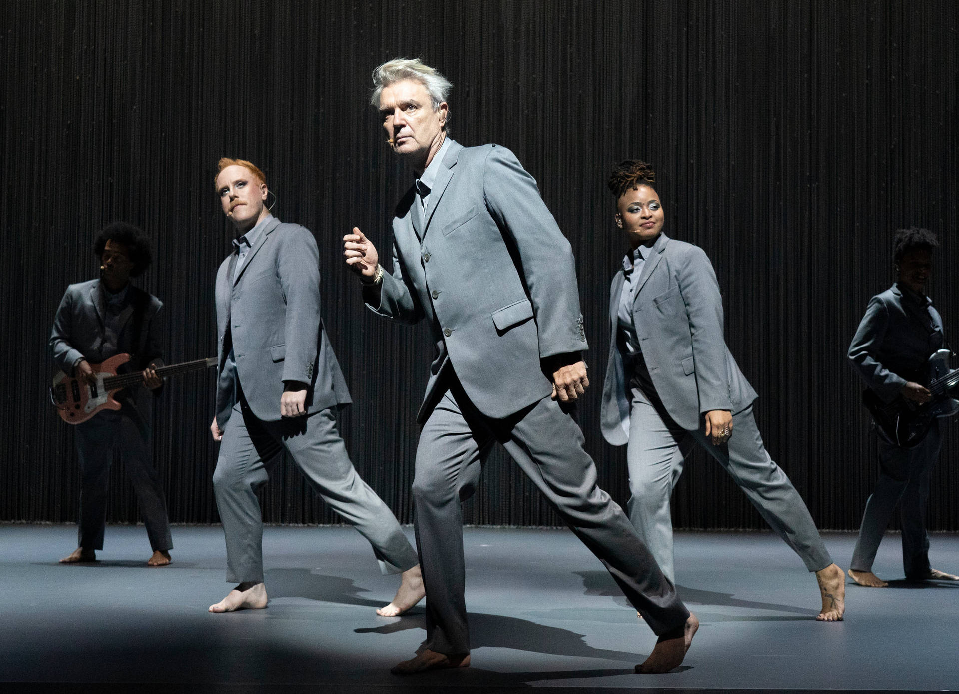 David Byrne Dancing American Utopia 2020 Background