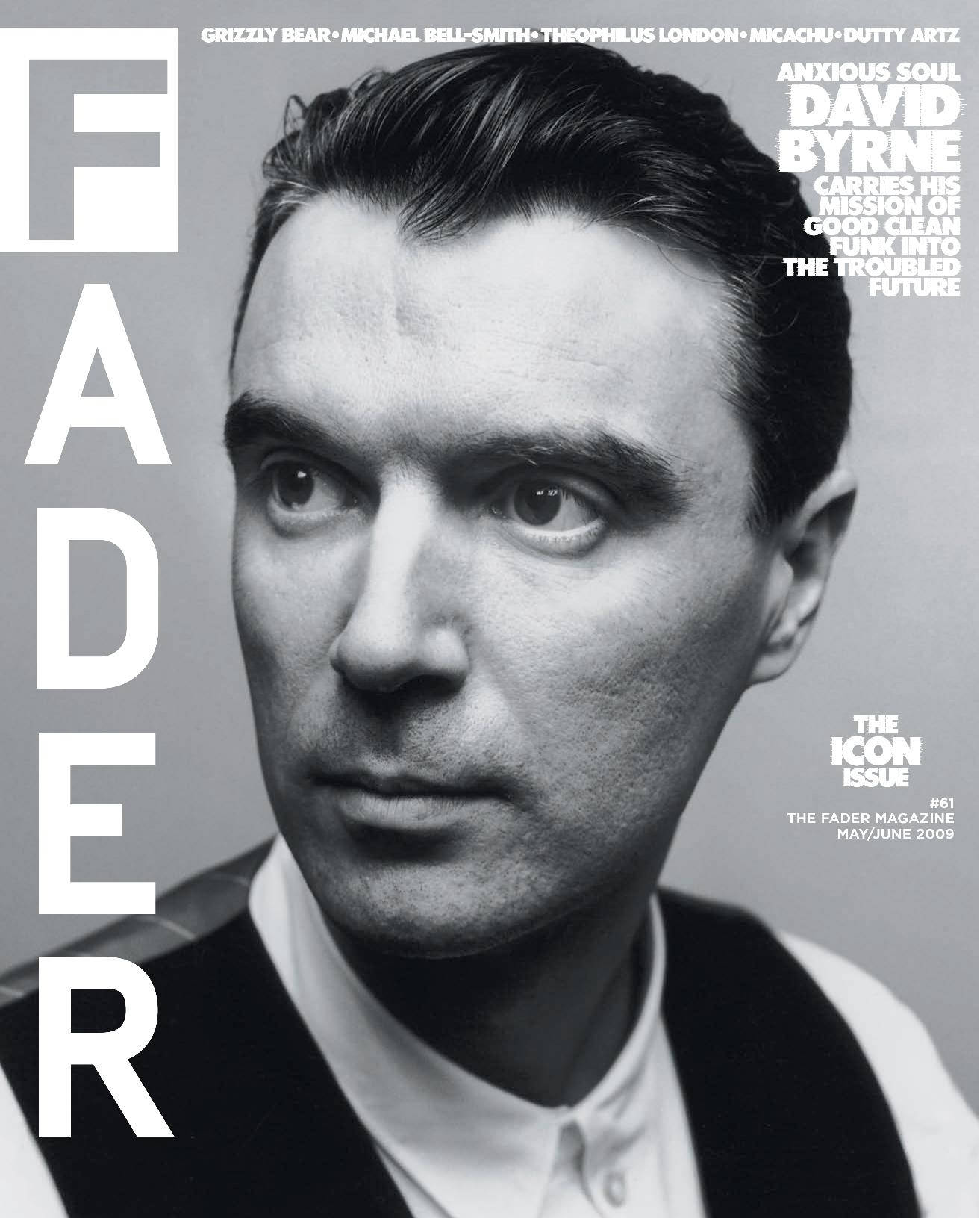 David Byrne Fader Magazine Cover Photo