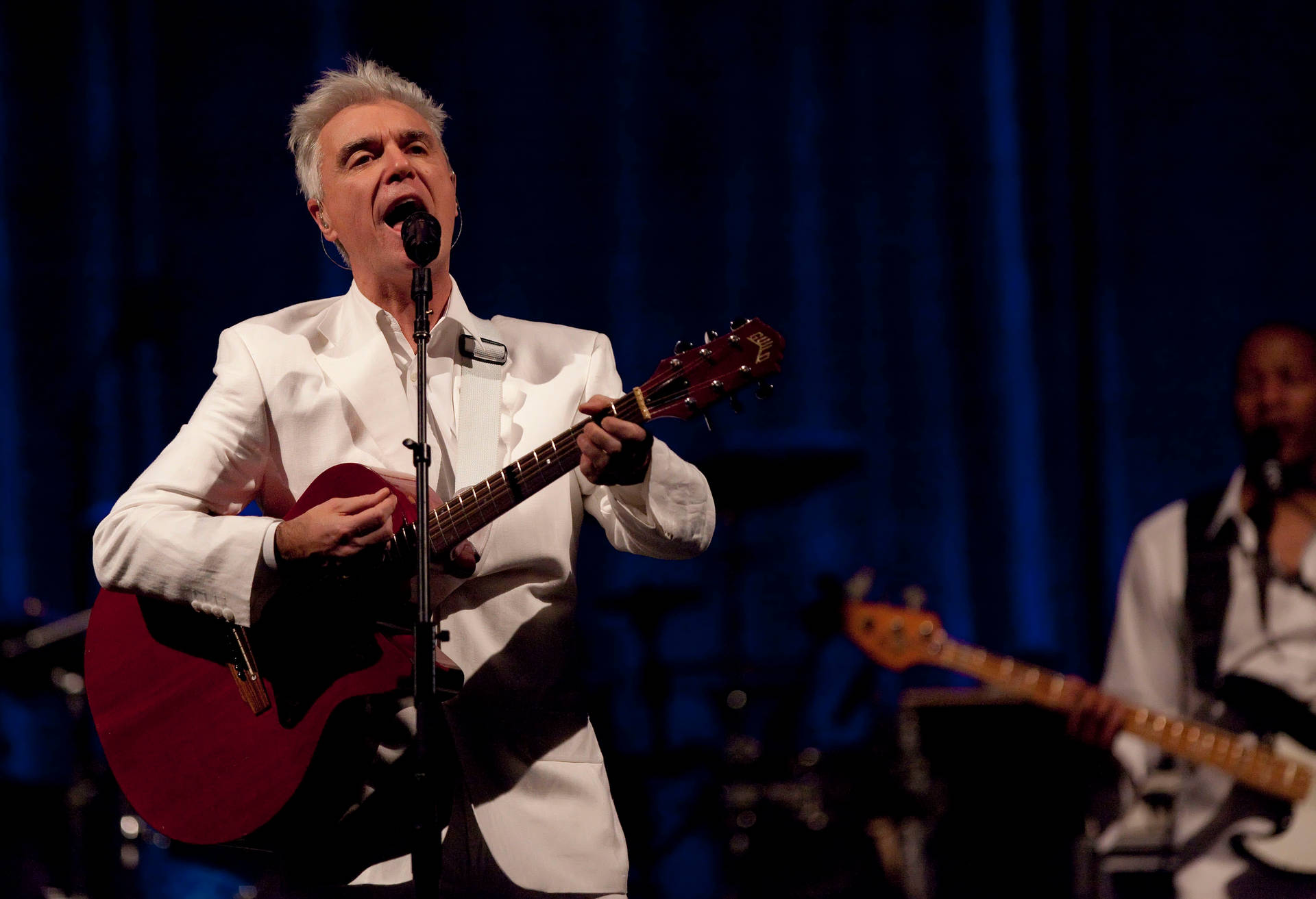 David Byrne Talking Heads Liverpool Performance Background