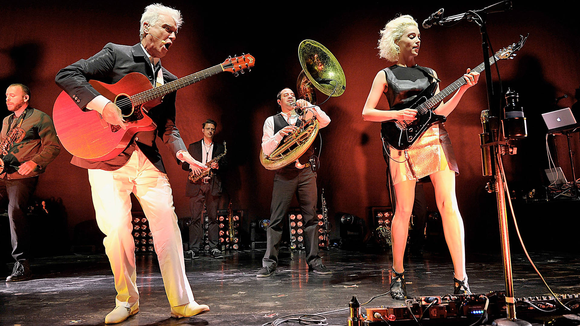 David Byrne Talking Heads St Vincent Background