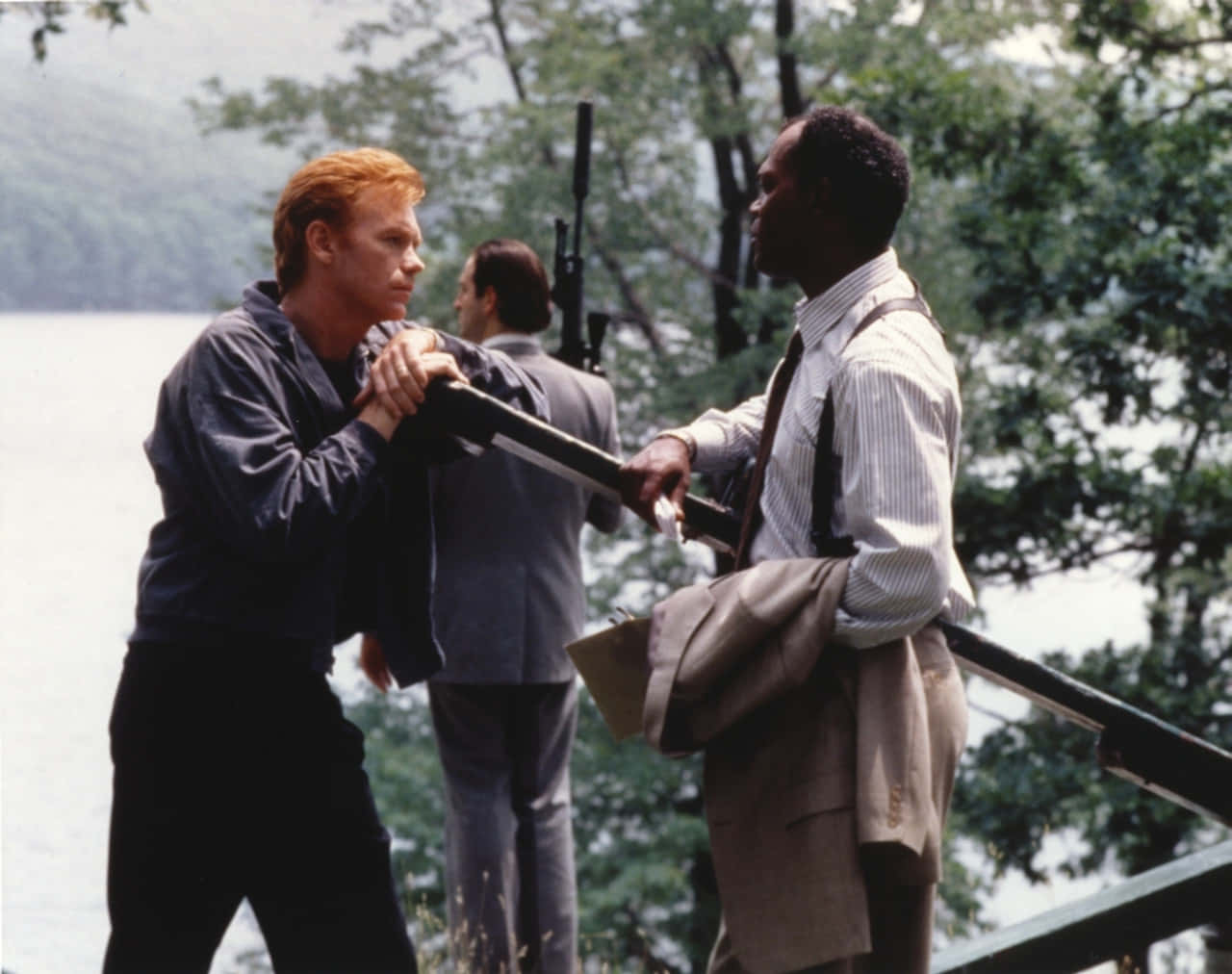 David Caruso Striking A Confident Pose For A Photoshoot Background