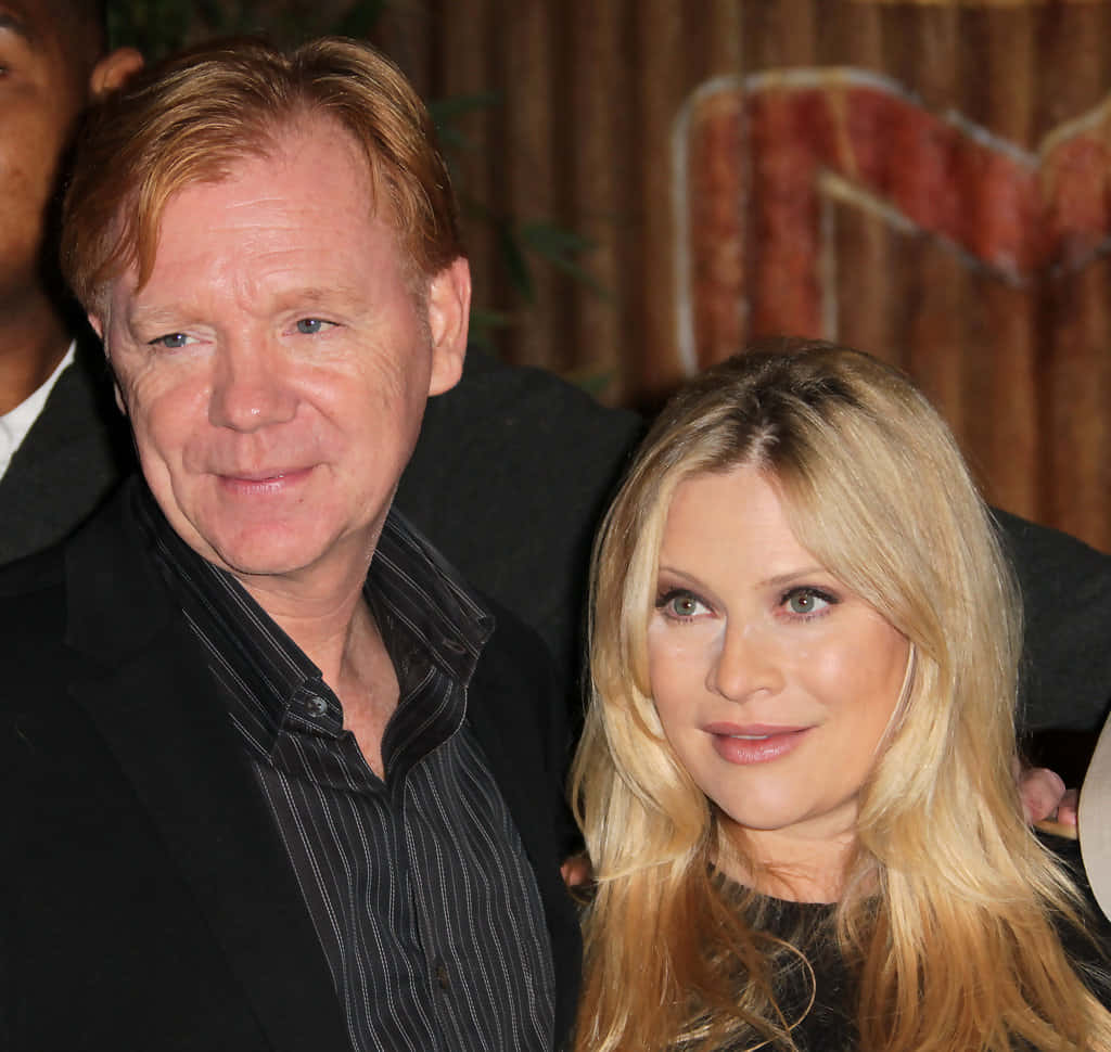 David Caruso Striking A Pose In A Stylish Outfit Background