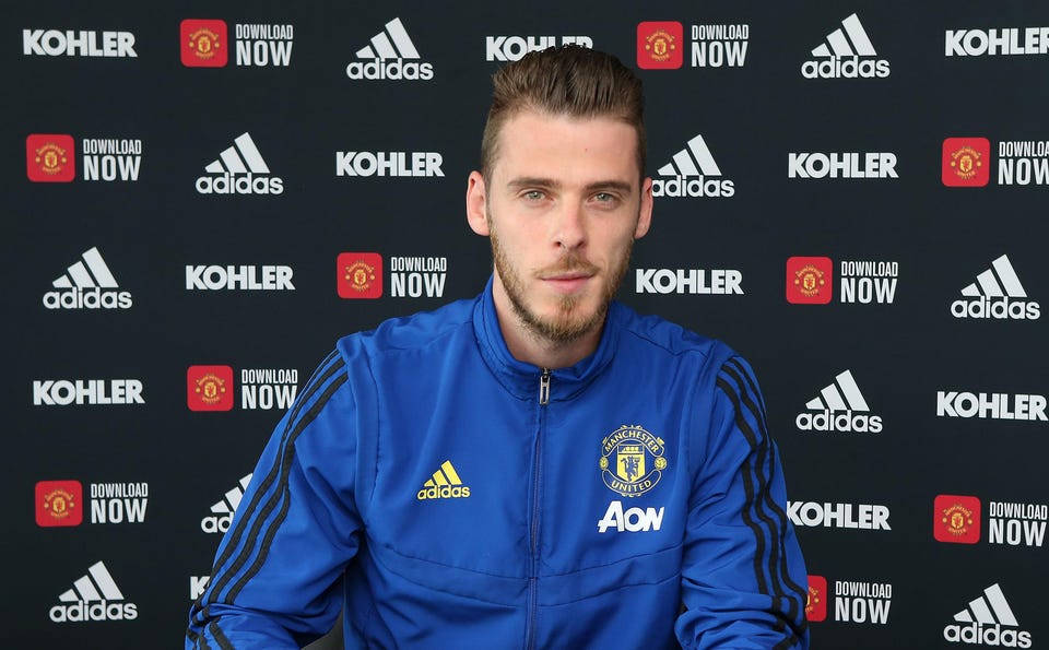 David De Gea In Blue Jacket Background