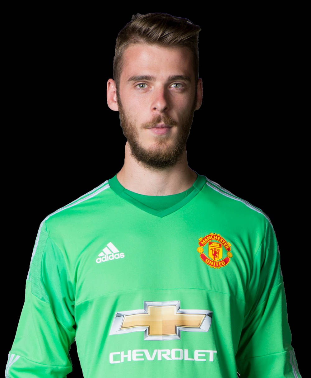 David De Gea Mid-action In Manchester United Goal Background