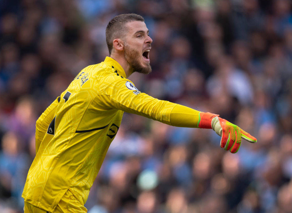 David De Gea Shouting While Pointing Background