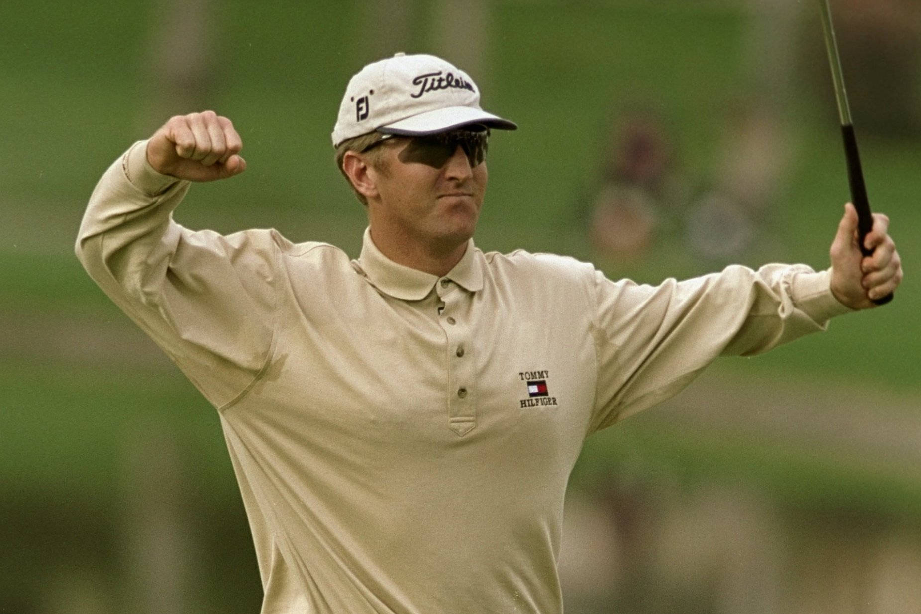 David Duval Doing Fist Pump Background