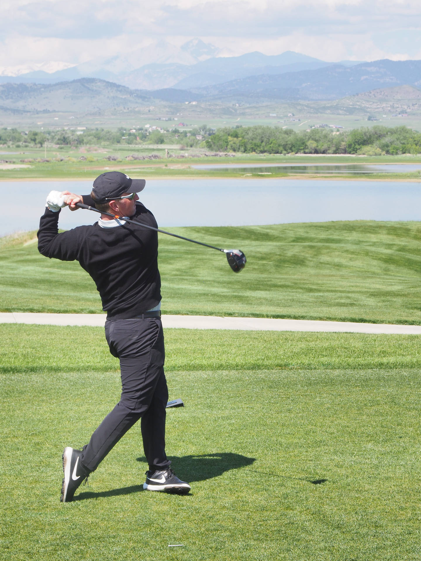 David Duval Golf Swing Portrait Background