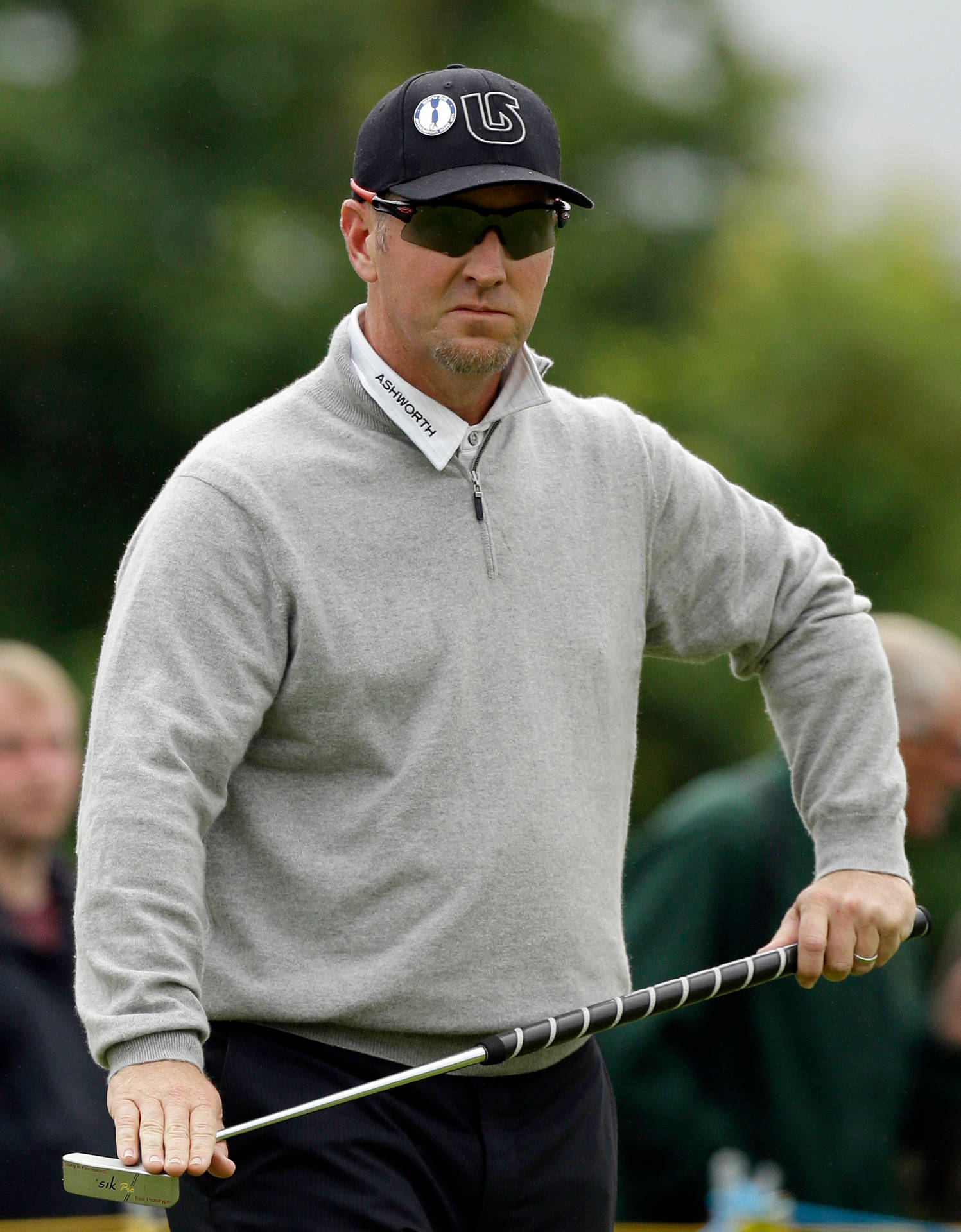 David Duval Smirking Portrait Background