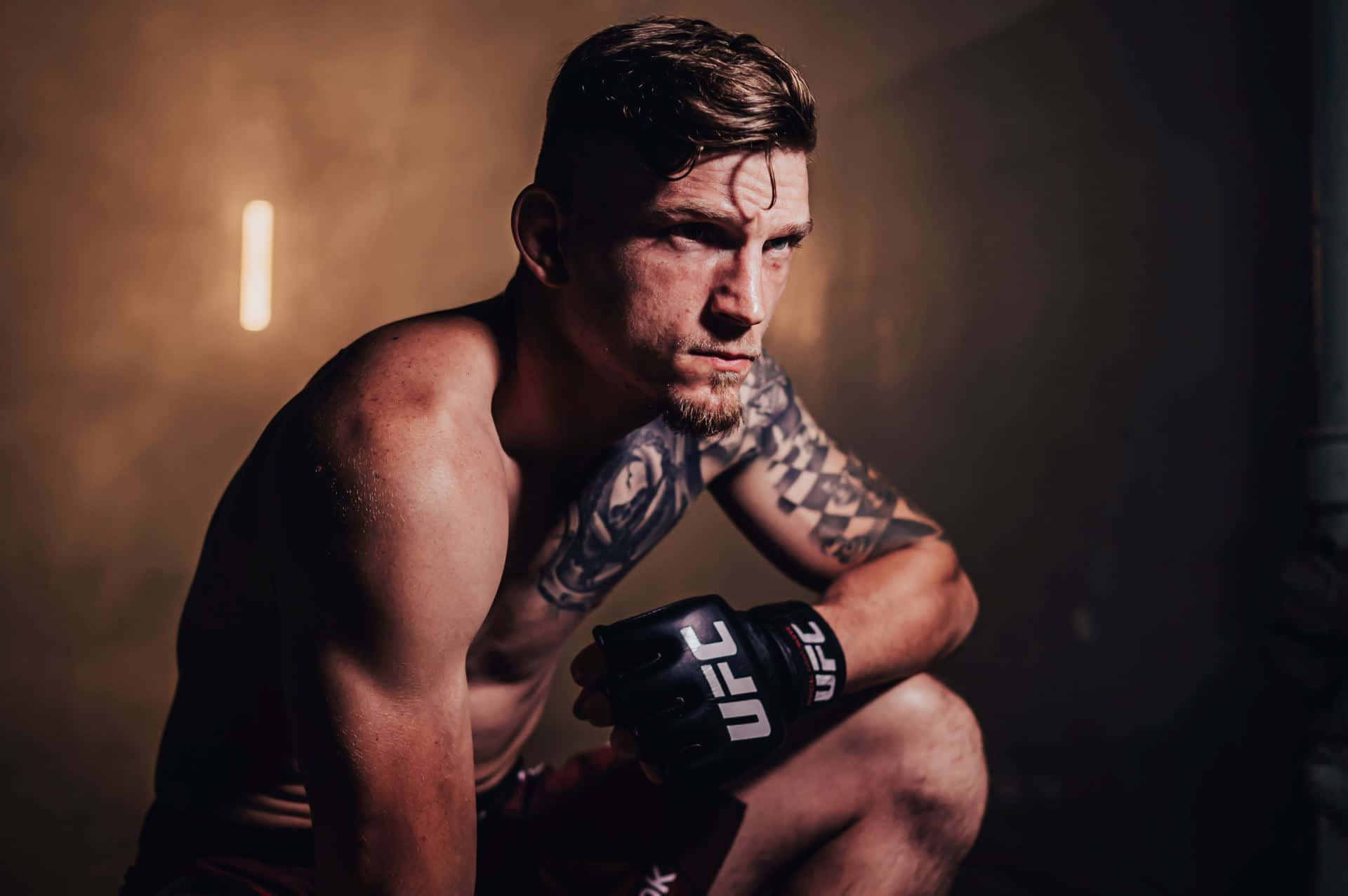 David Dvořák Kneeling Pose Background