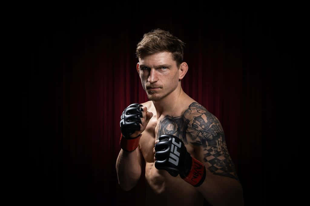 David Dvořák Raised Fists Pose Background