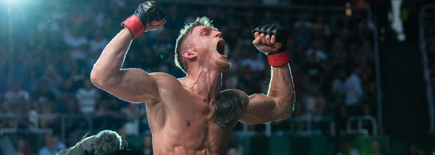 David Dvořák Shouting With Crowd Background