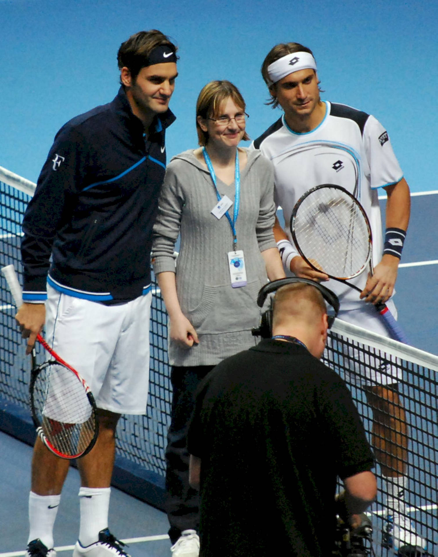 David Ferrer And Roger Federer Background