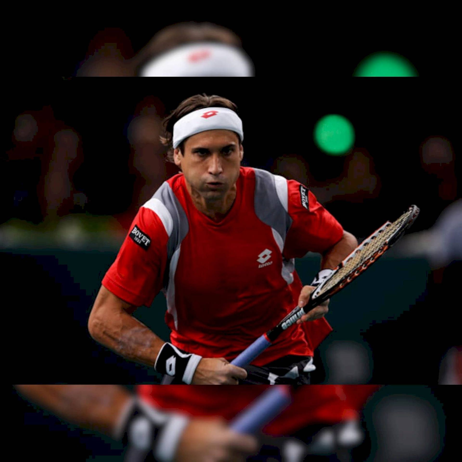 David Ferrer Demonstrating Concentrated Game Face