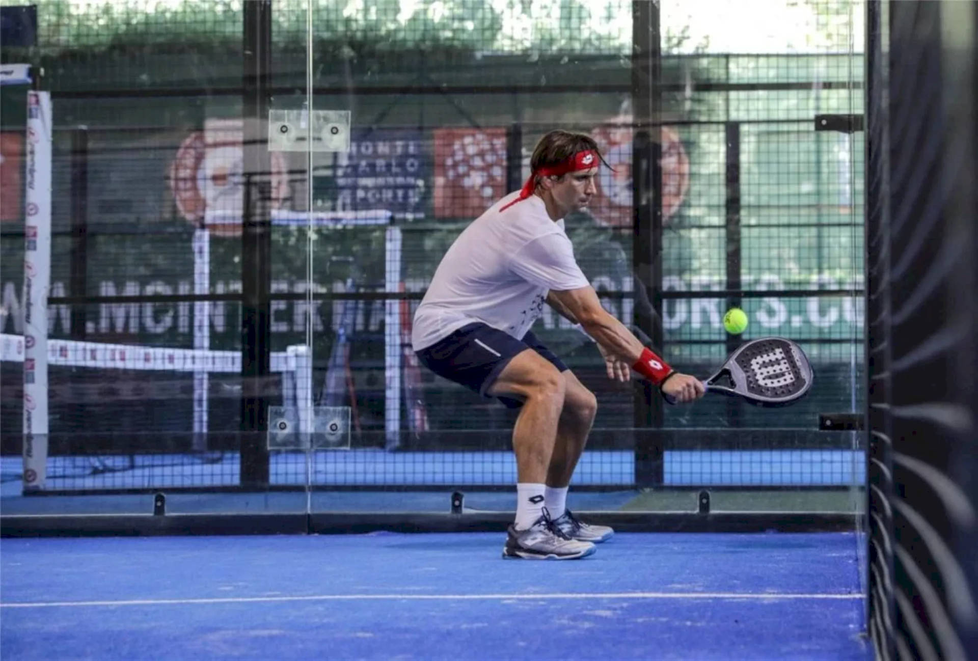 David Ferrer During Training Session Background