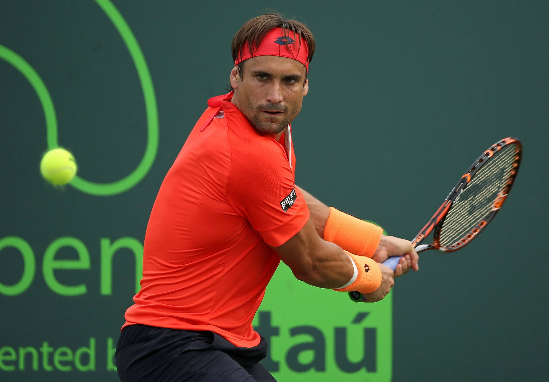 David Ferrer Orange Shirt Headband