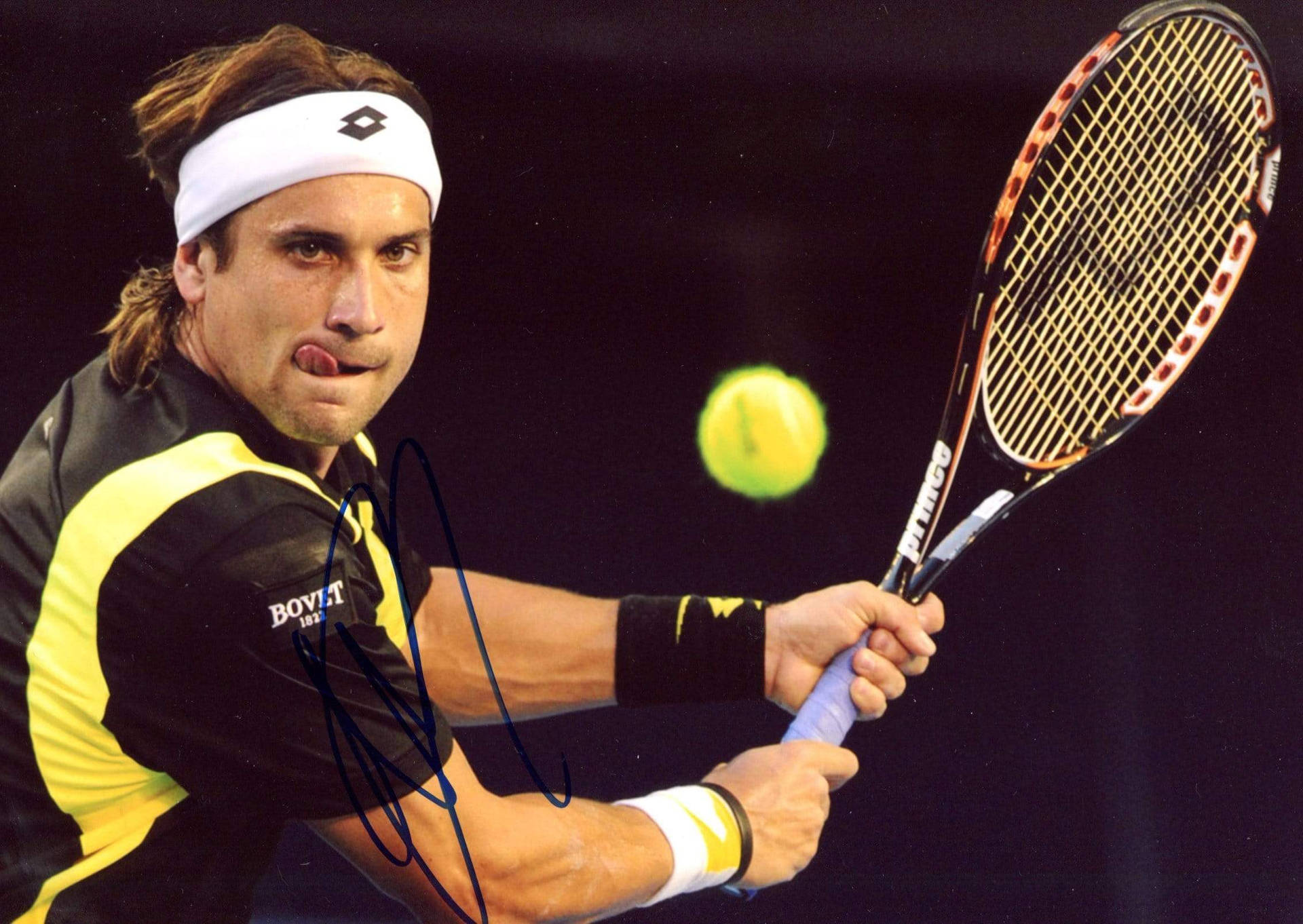 David Ferrer Tongue Out