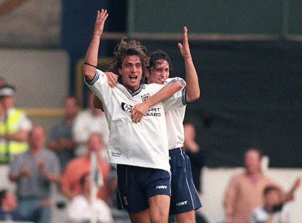 David Ginola Celebrating Football Photography Background