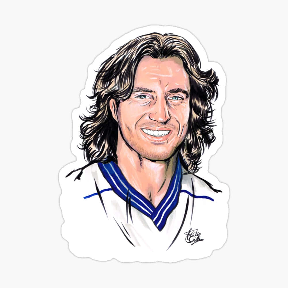 David Ginola Football Drawing Art Background