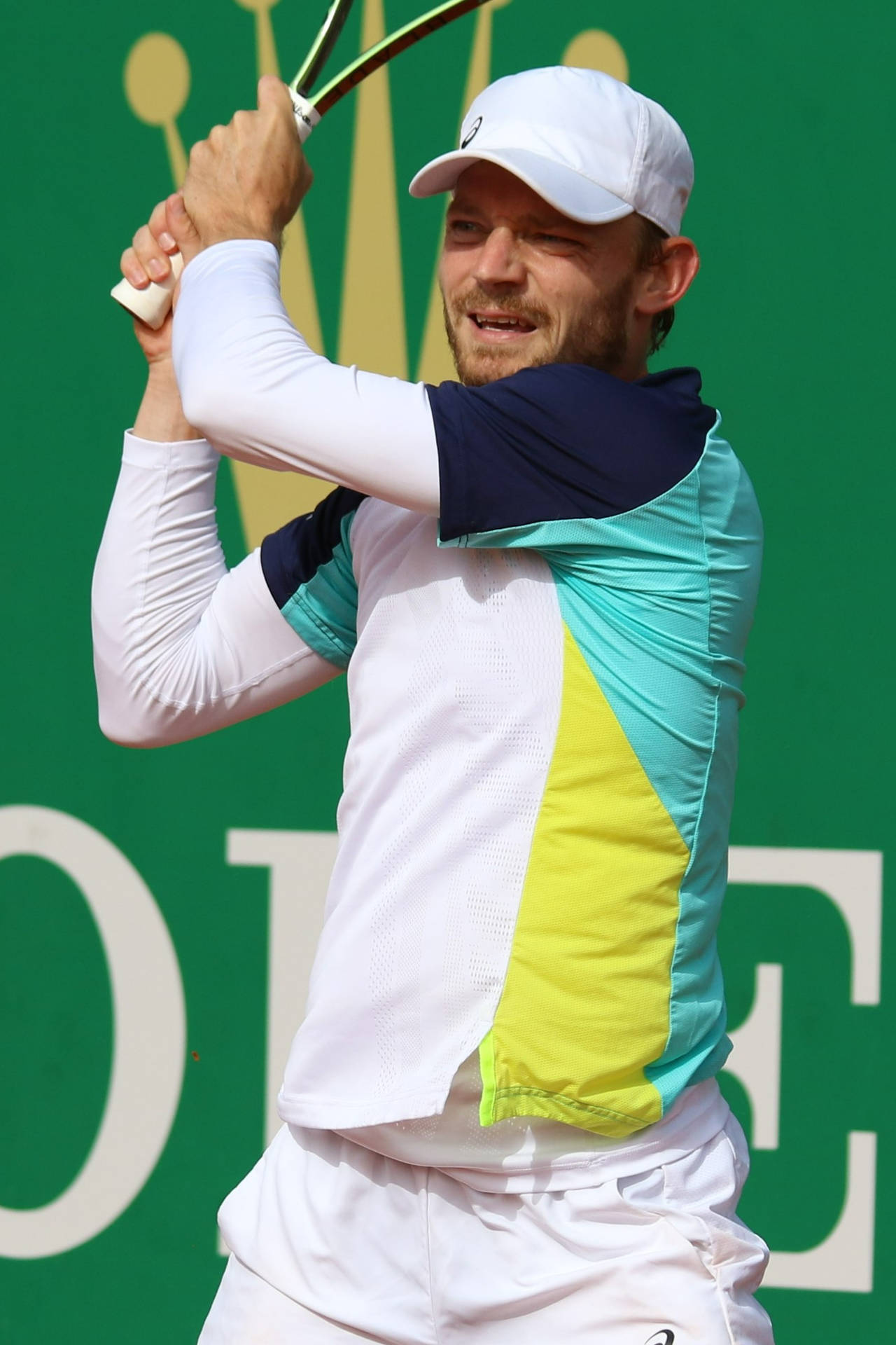 David Goffin In Action: Raising Racket Elegantly Background