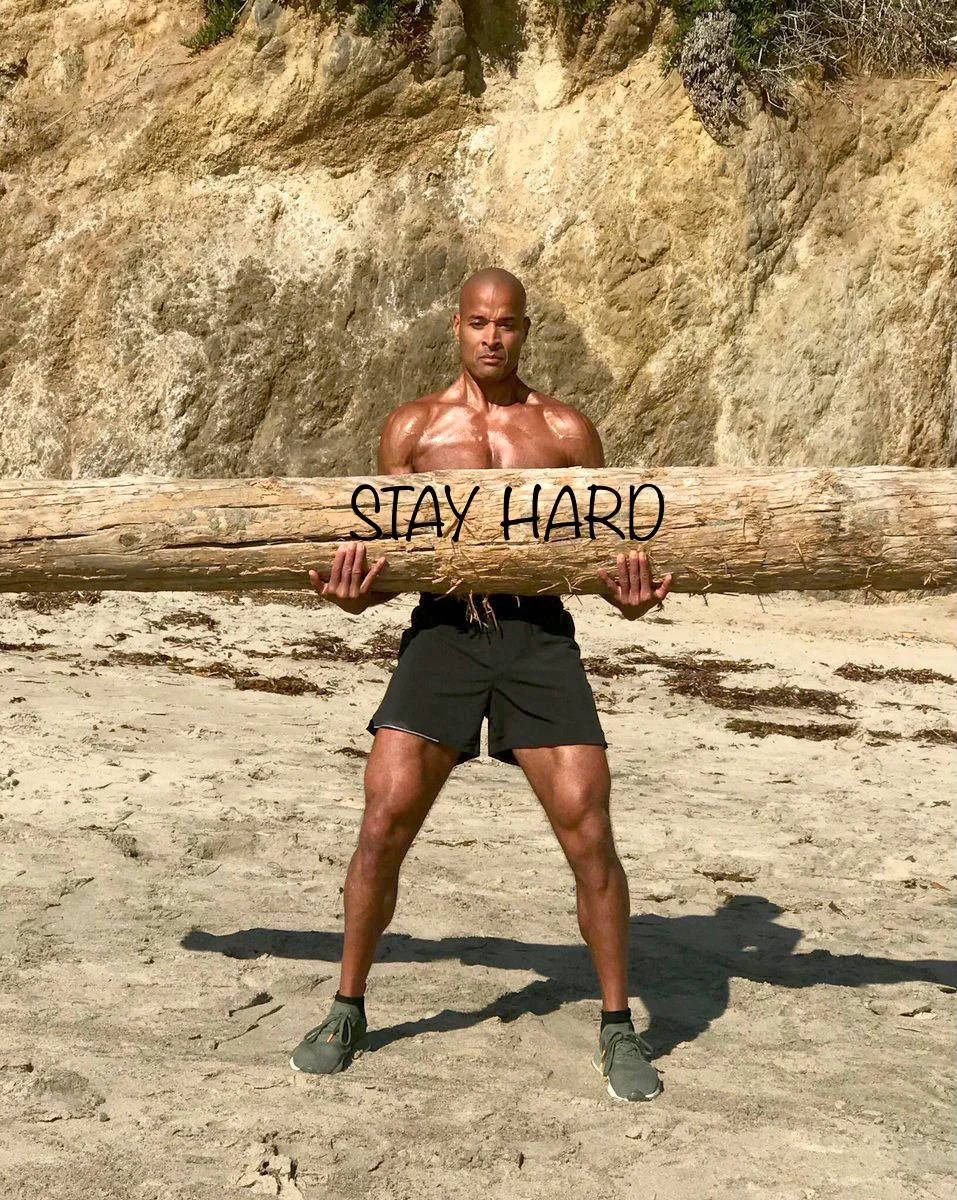 David Goggins Deadlifting A Log Background