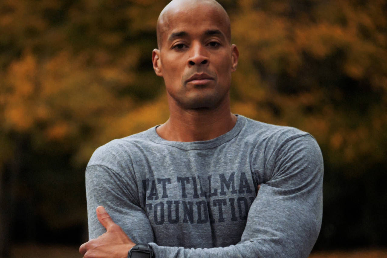 David Goggins Staring At Viewer Background