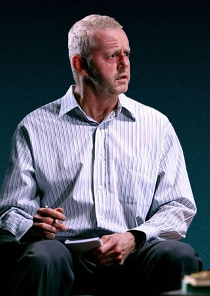 David Morse Actor In Blue Striped Shirt