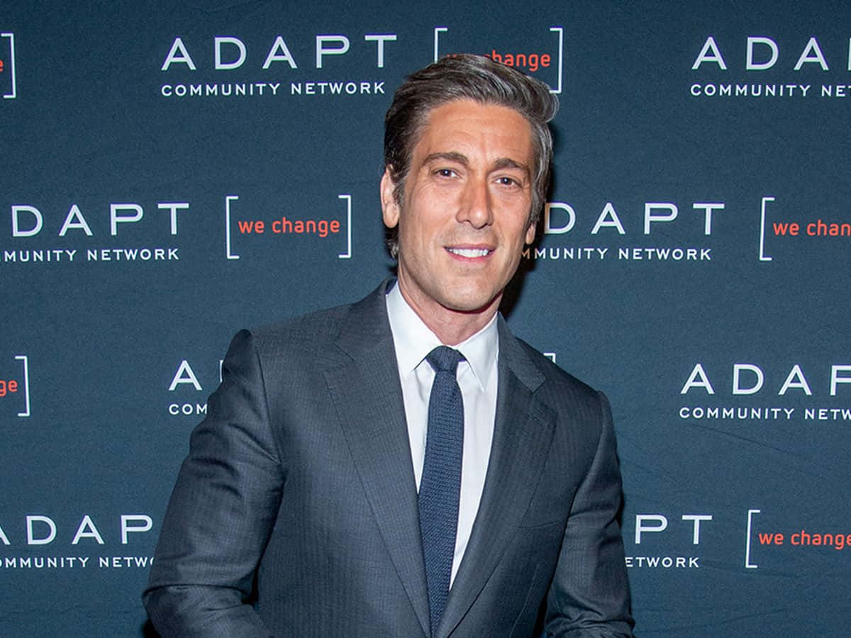 David Muir Attending 2019 Adapt Leadership Awards Background