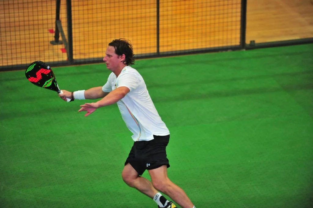 David Nalbandian In Action On Padel Court Background