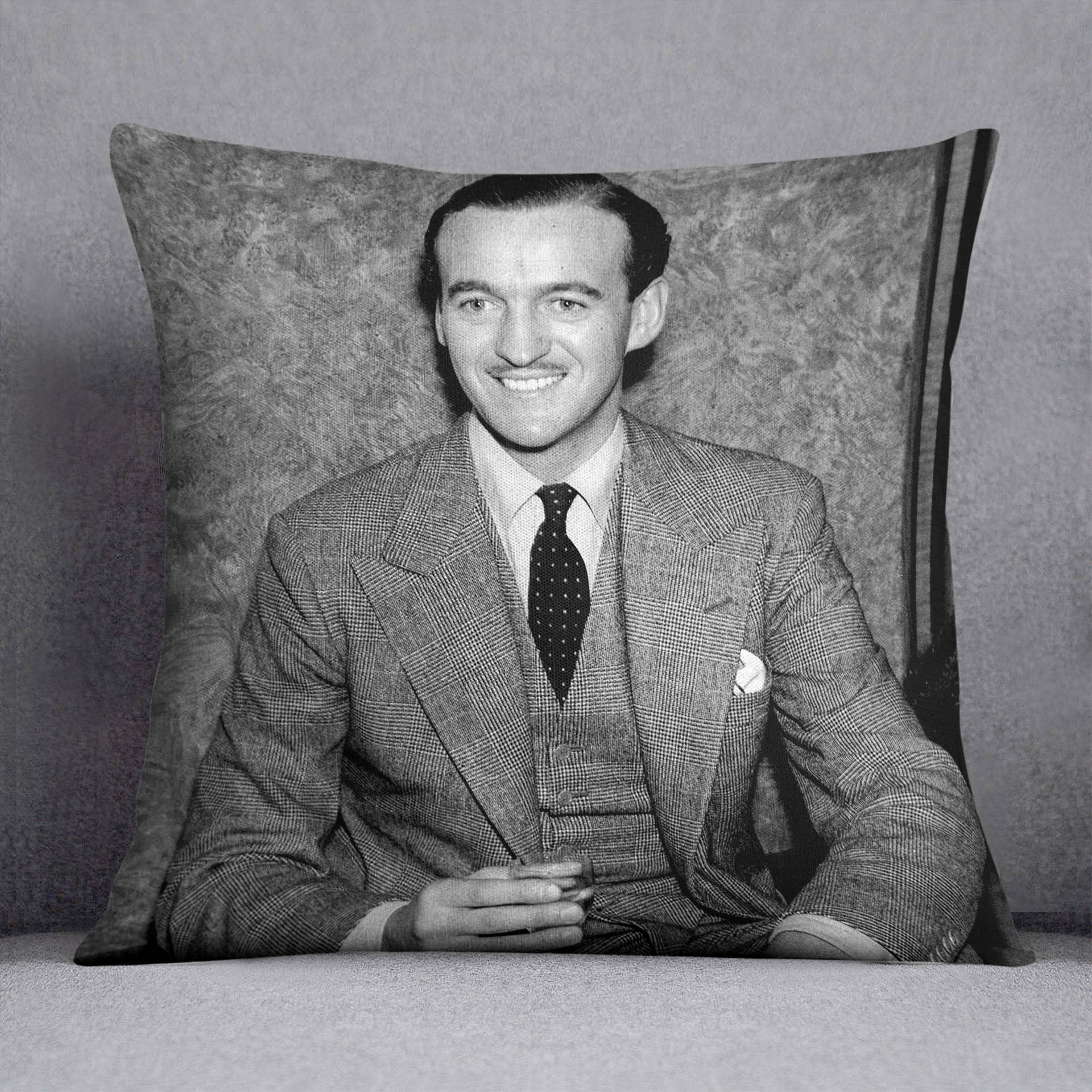 David Niven Pillowcase Black And White Background