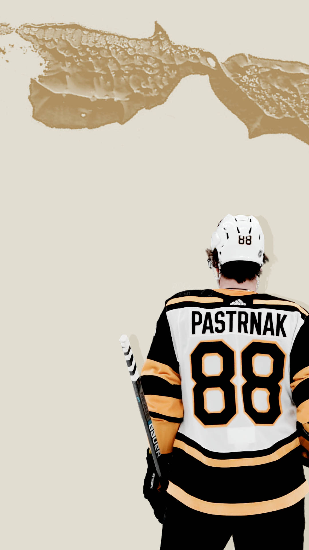 David Pastrnak Beige Minimalist Fan Art Background