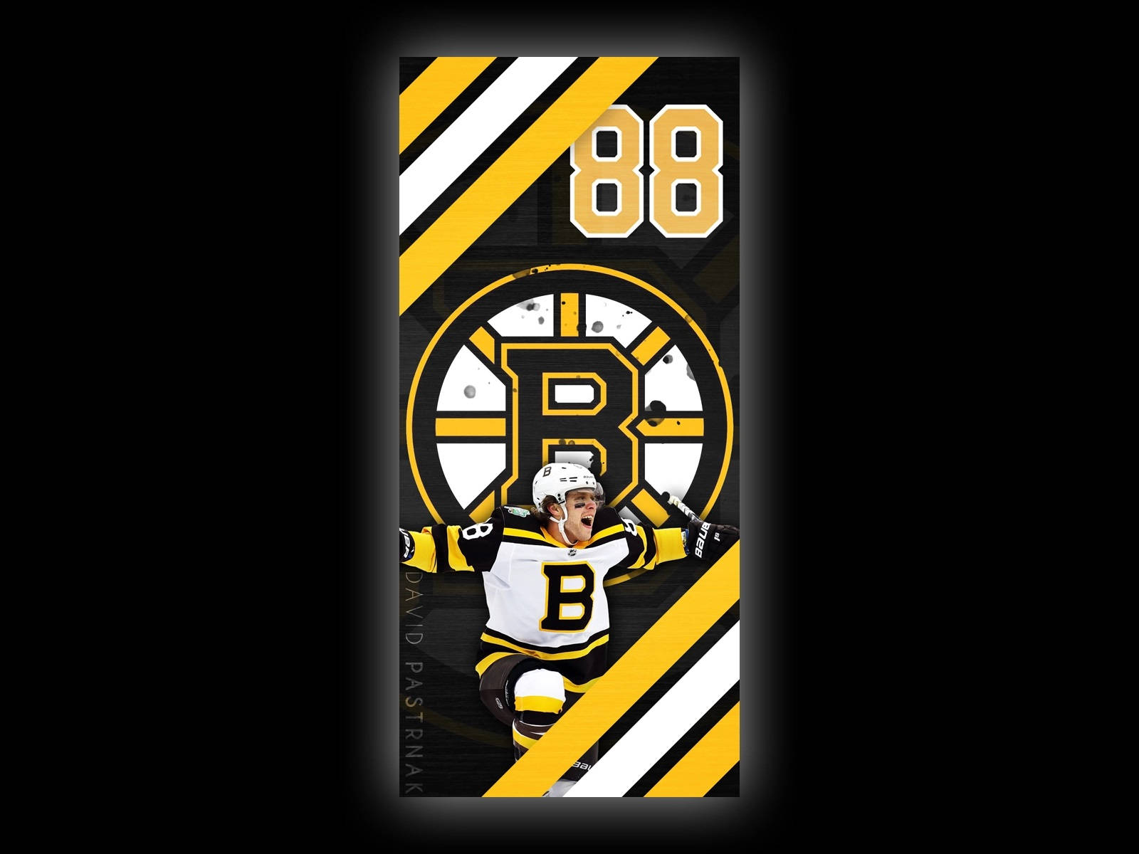 David Pastrnak Boston Bruins Logo Design Background