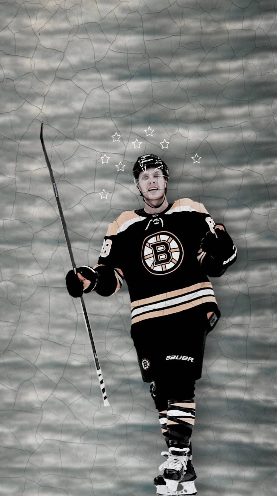 David Pastrnak Boston Bruins Pose Stars Background