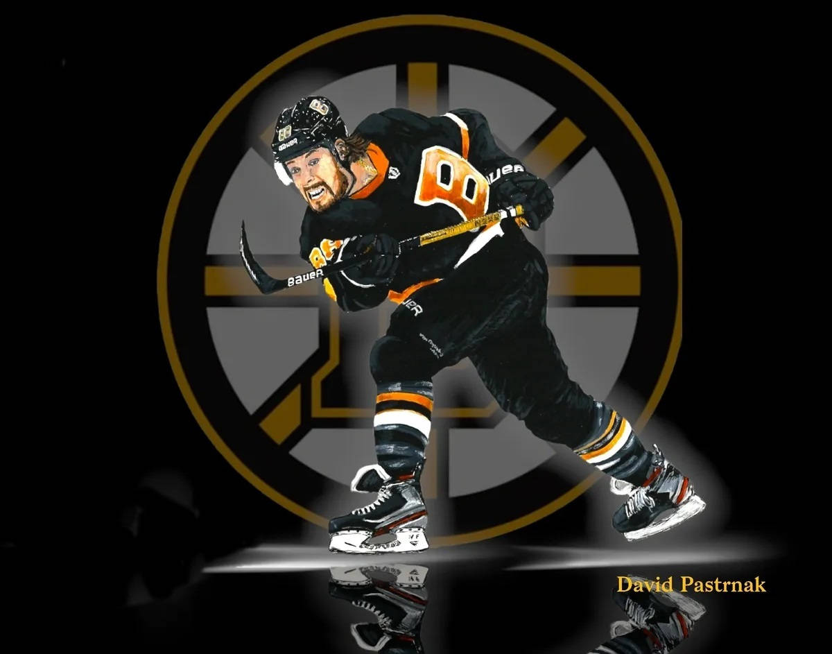 David Pastrnak Boston Bruins Vector Art Background