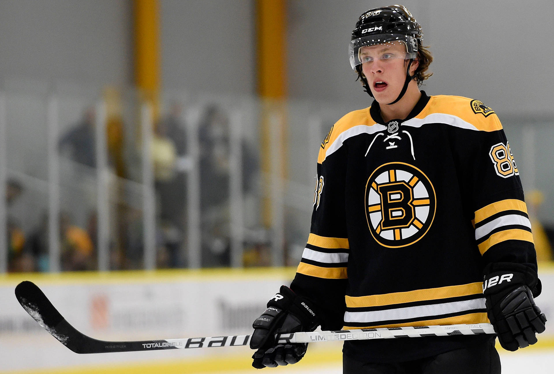 David Pastrnak Czech Ice Hockey Player Reaction Background