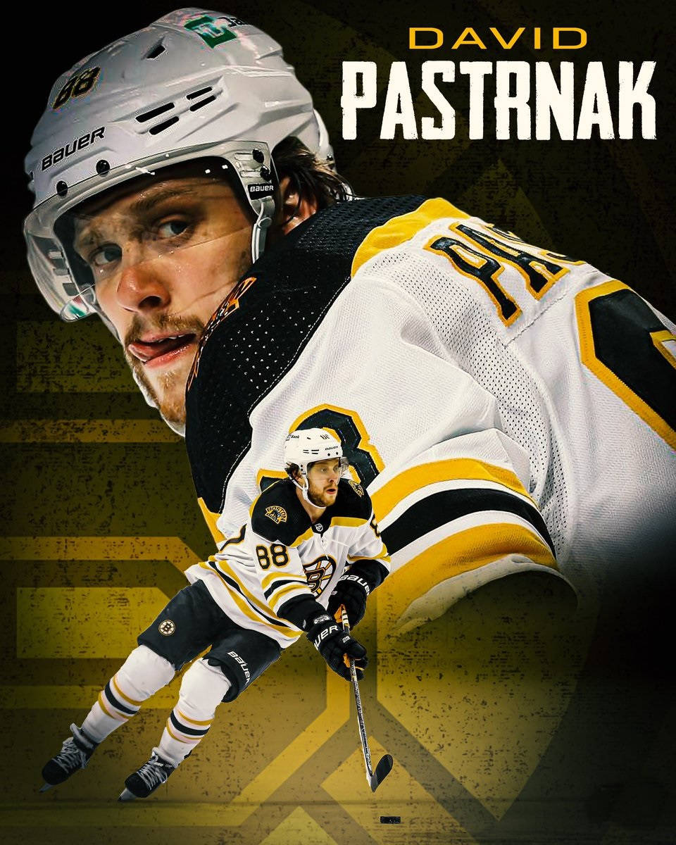 David Pastrnak Ice Hockey Player Poster Art Background