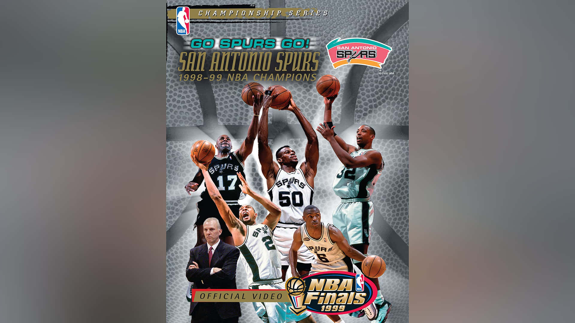 David Robinson Celebrating The 1999 Nba Championship With San Antonio Spurs Background