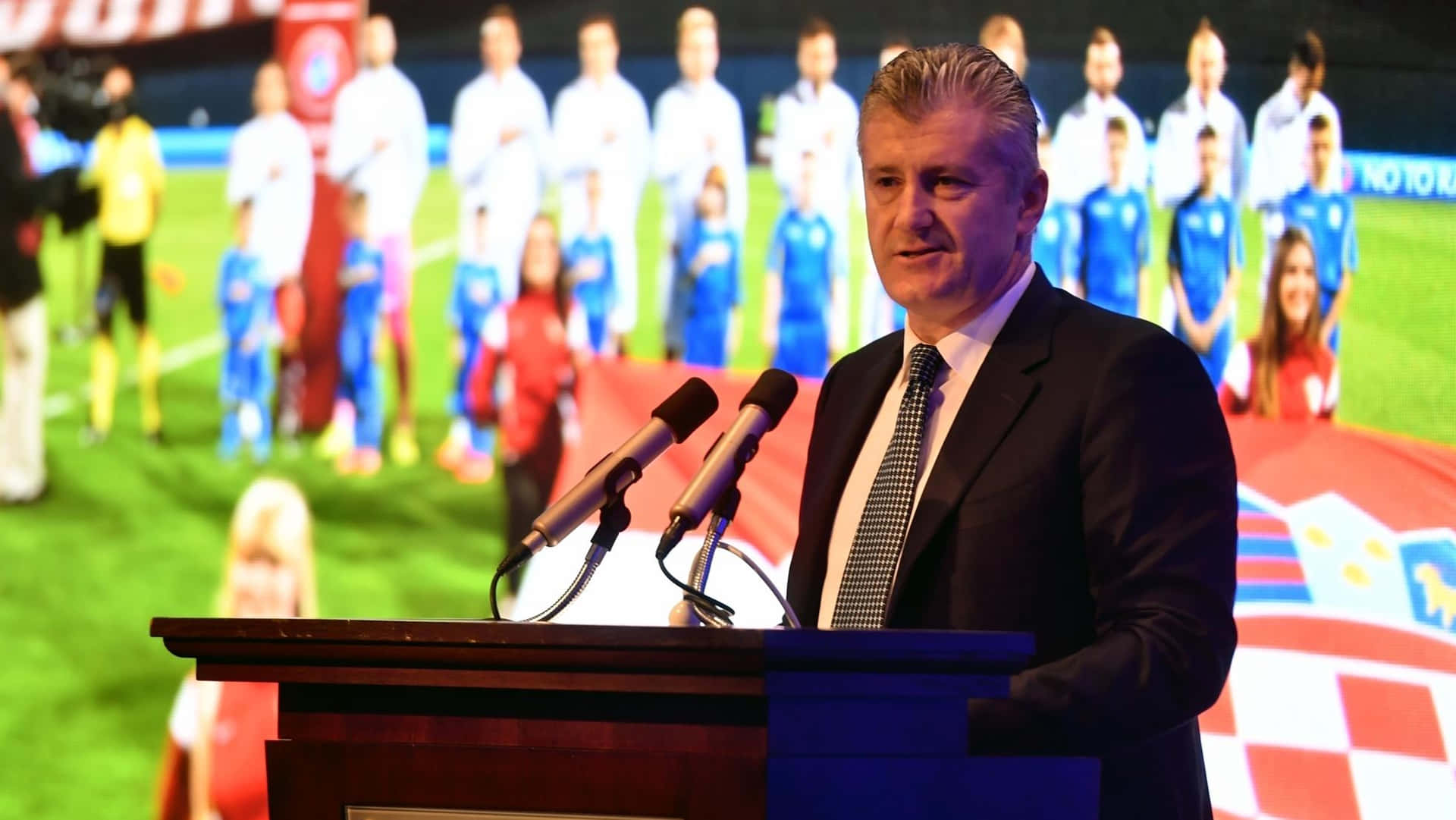 Davor Suker Croatia Footballer Speech Background