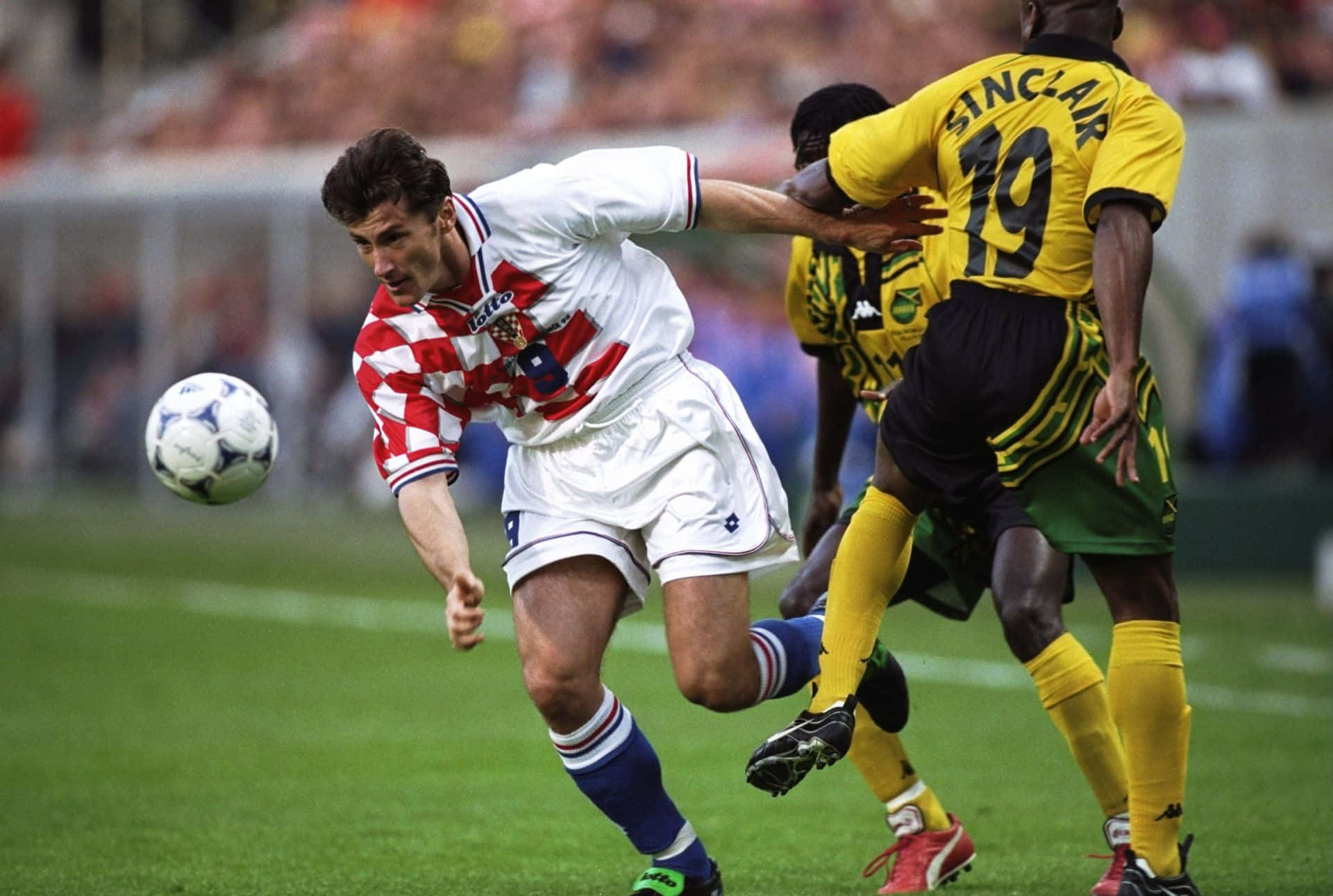 Davor Suker Intense Football Game Background