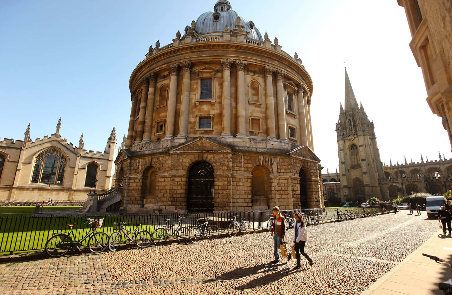 Dawn At Oxford University With Radcliffe Camera In View Background