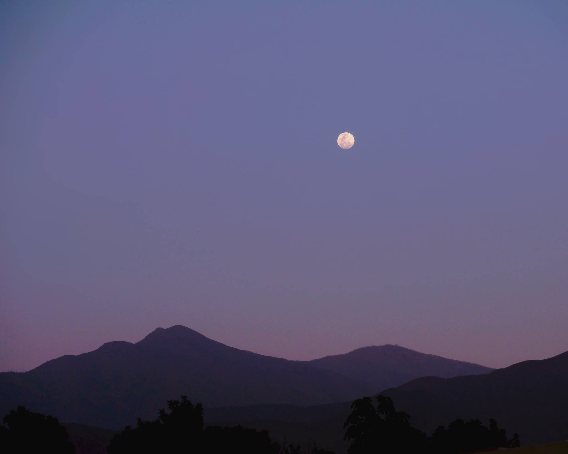 Dawn Sky Aesthetic Moon Background