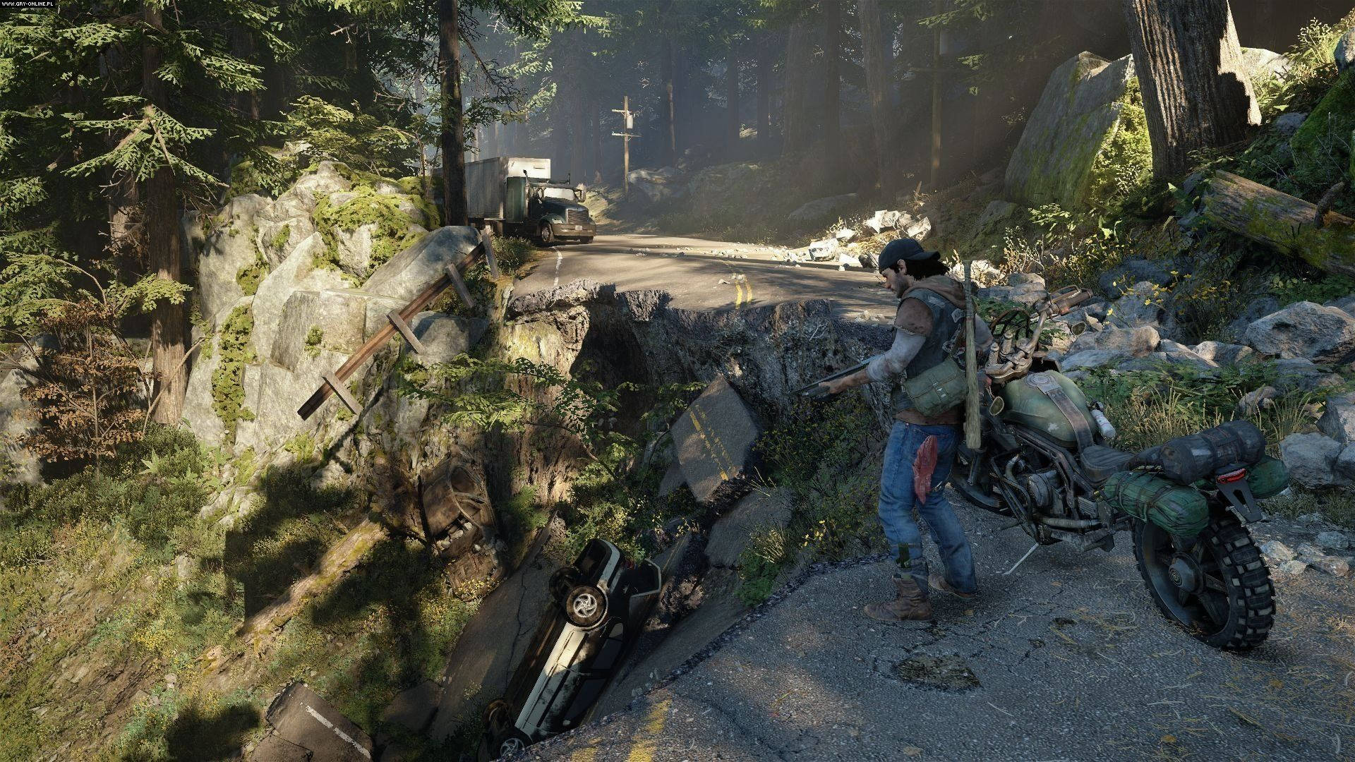 Days Gone Collapse Road Background