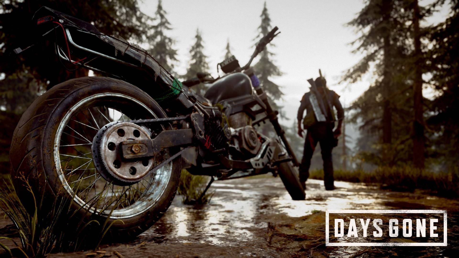 Days Gone Deacon And Motorcycle Background