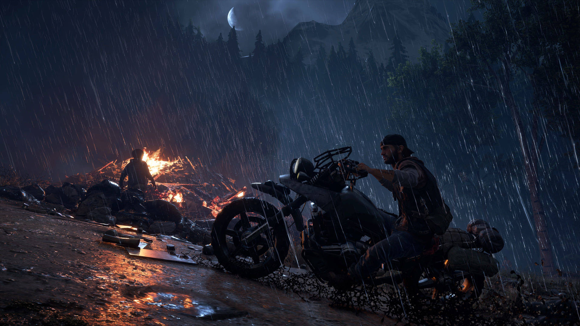 Days Gone Deacon Riding Motorcycle Background