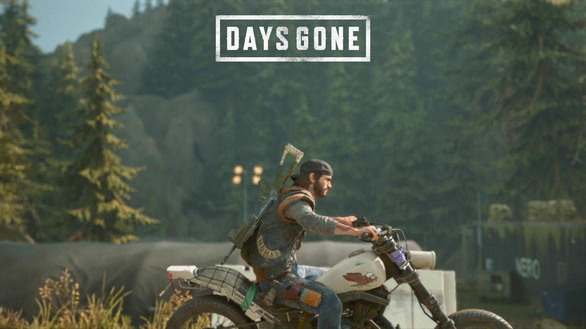 Days Gone Deacon Riding Motorcycle Background