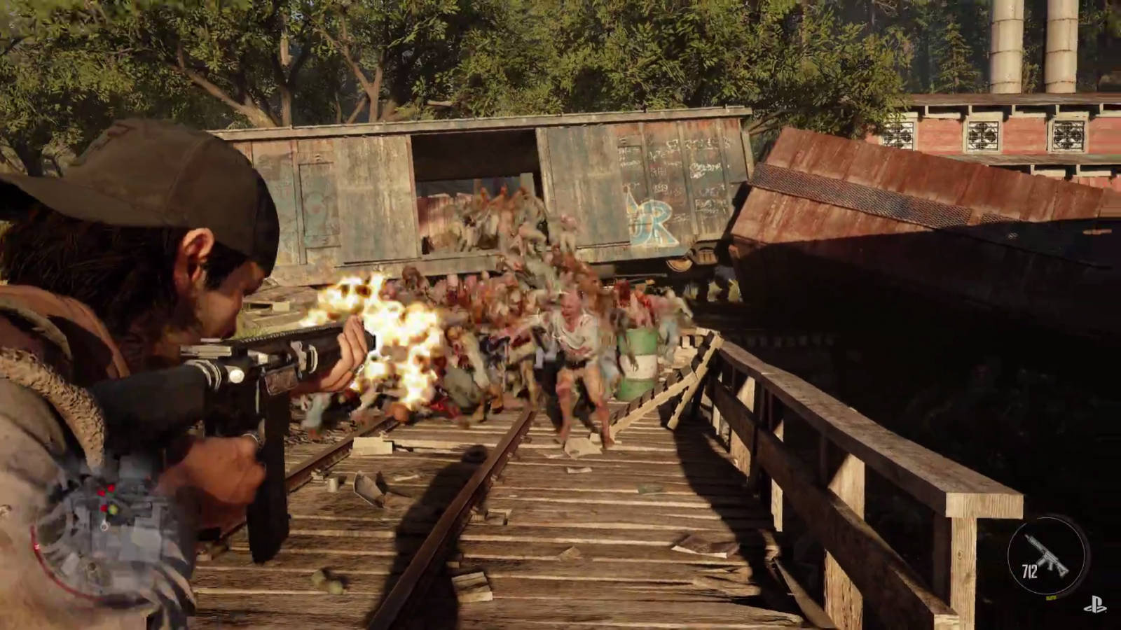 Days Gone Deacon Shooting Zombies Background
