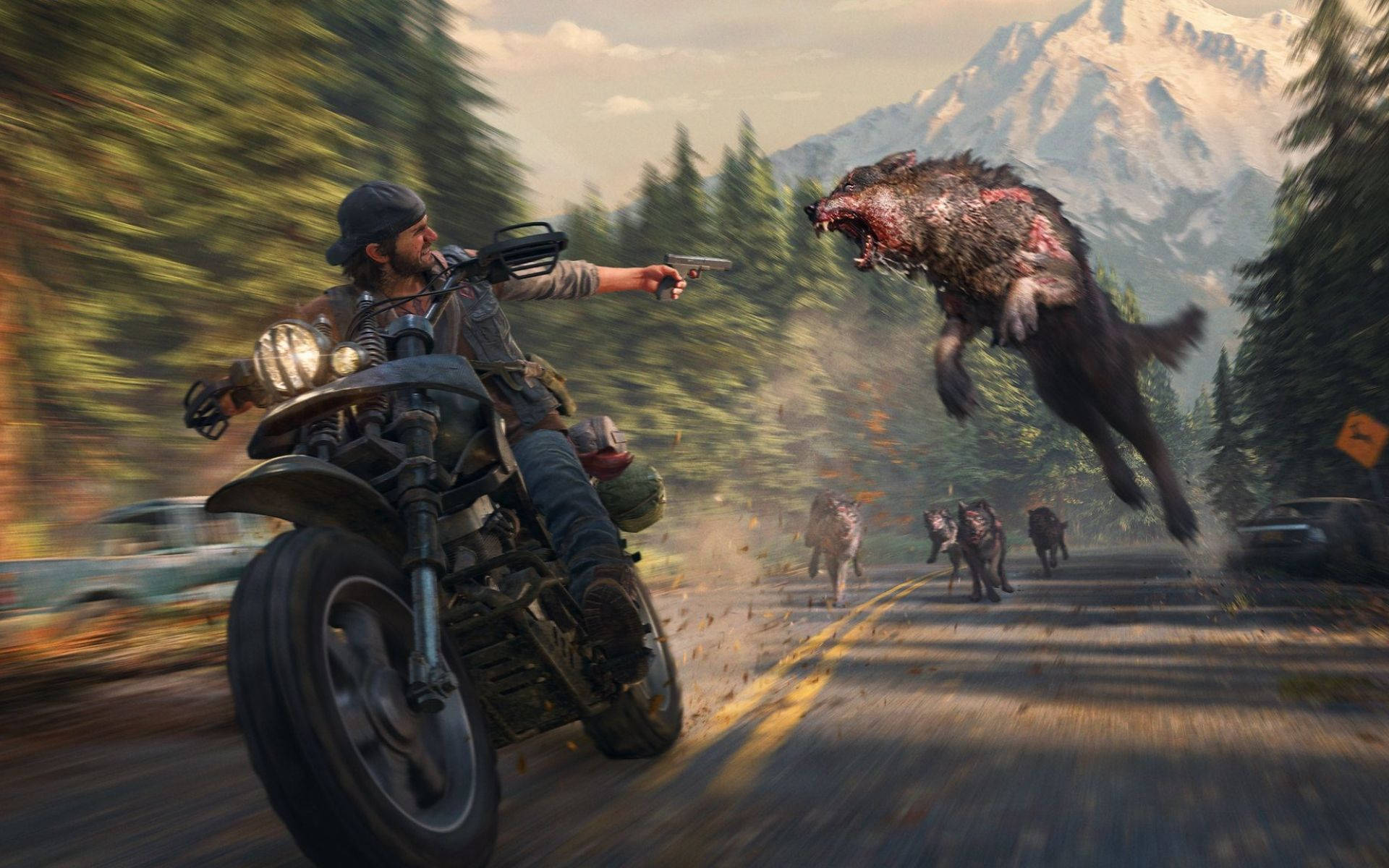Days Gone Zombie Wolves Attack Background