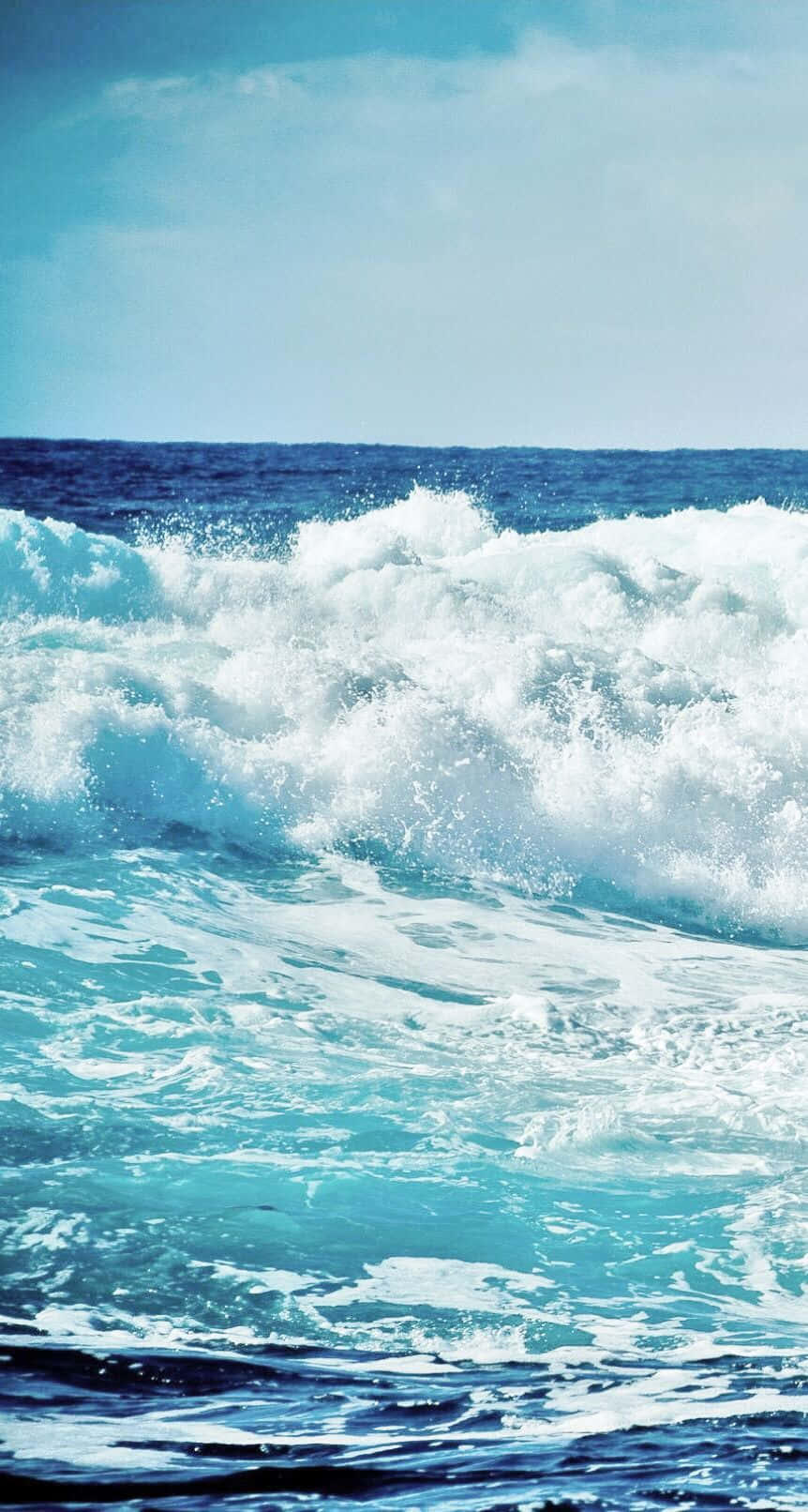 Daytime Sea Wave Iphone Background