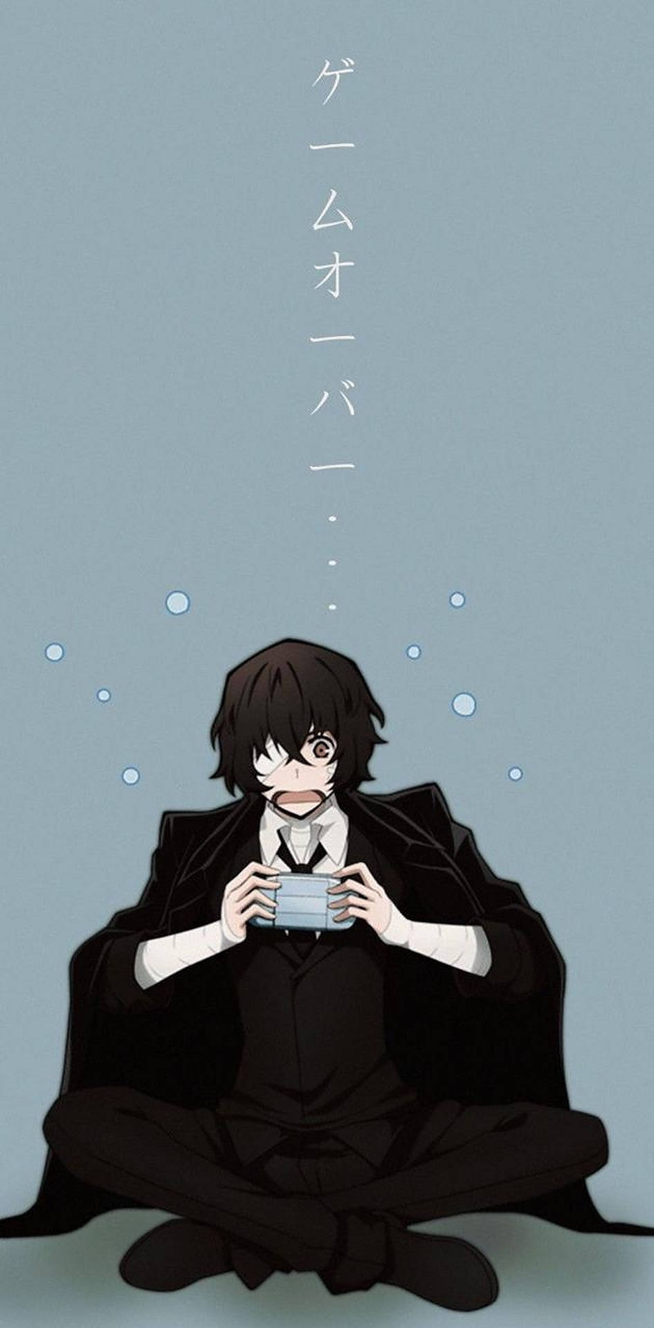 Dazai Engrossed In A Virtual Game Background