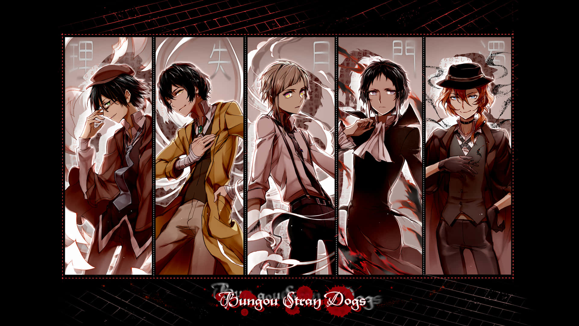 Dazai Osamu Anime Characters Poster Collage